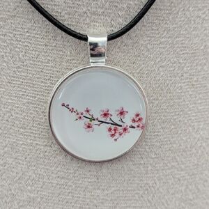 Elegant Cherry Blossom Pendant Necklace